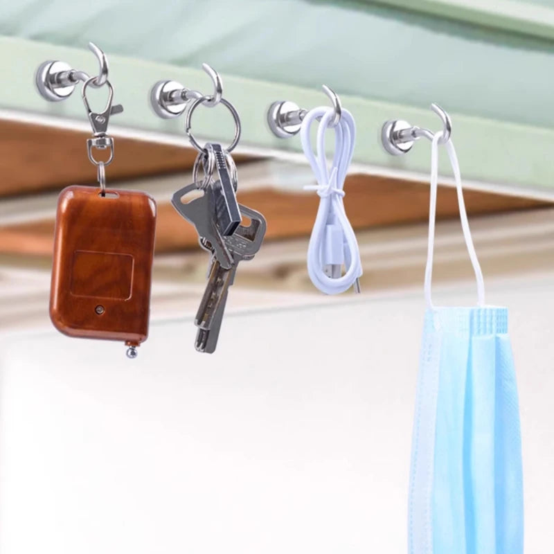 Strong Magnetic Hooks Multifunctional Storage Heavy-duty Hooks Home Kitchen Bar Storage Hooks Key Storage Hooks Bathroom Hangers