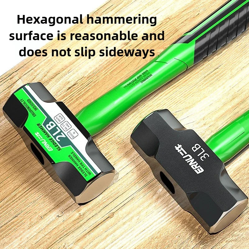 2LB-12LB Sledge Hammer Heavy Duty Octagonal Hammer Multi-functional Construction Wall Remover Hammers High Carbon Steel Tools