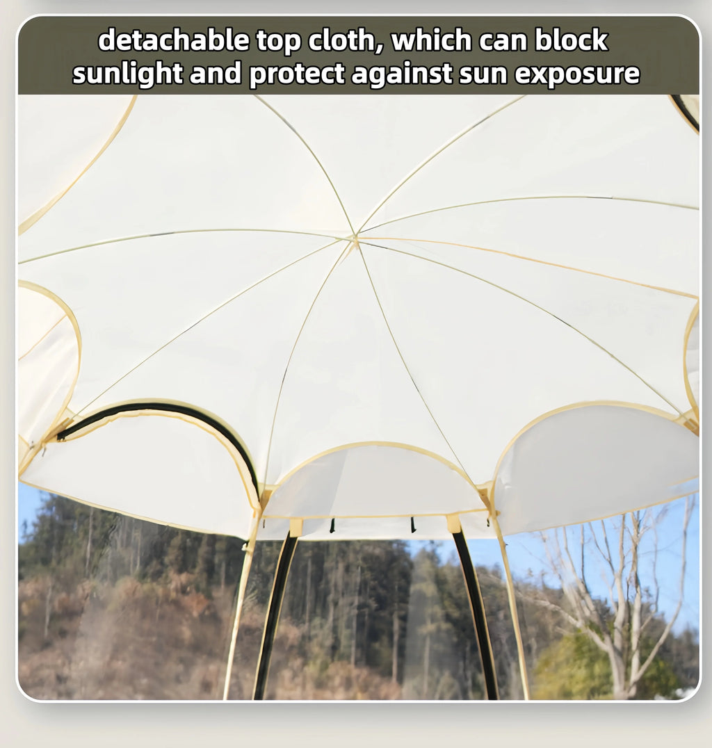 Window Outdoor Sun Room Tents Transparent Camping Tent 4-8 Person Star Dome Tent Portable Spherical Tents 360 Degree Panoramic