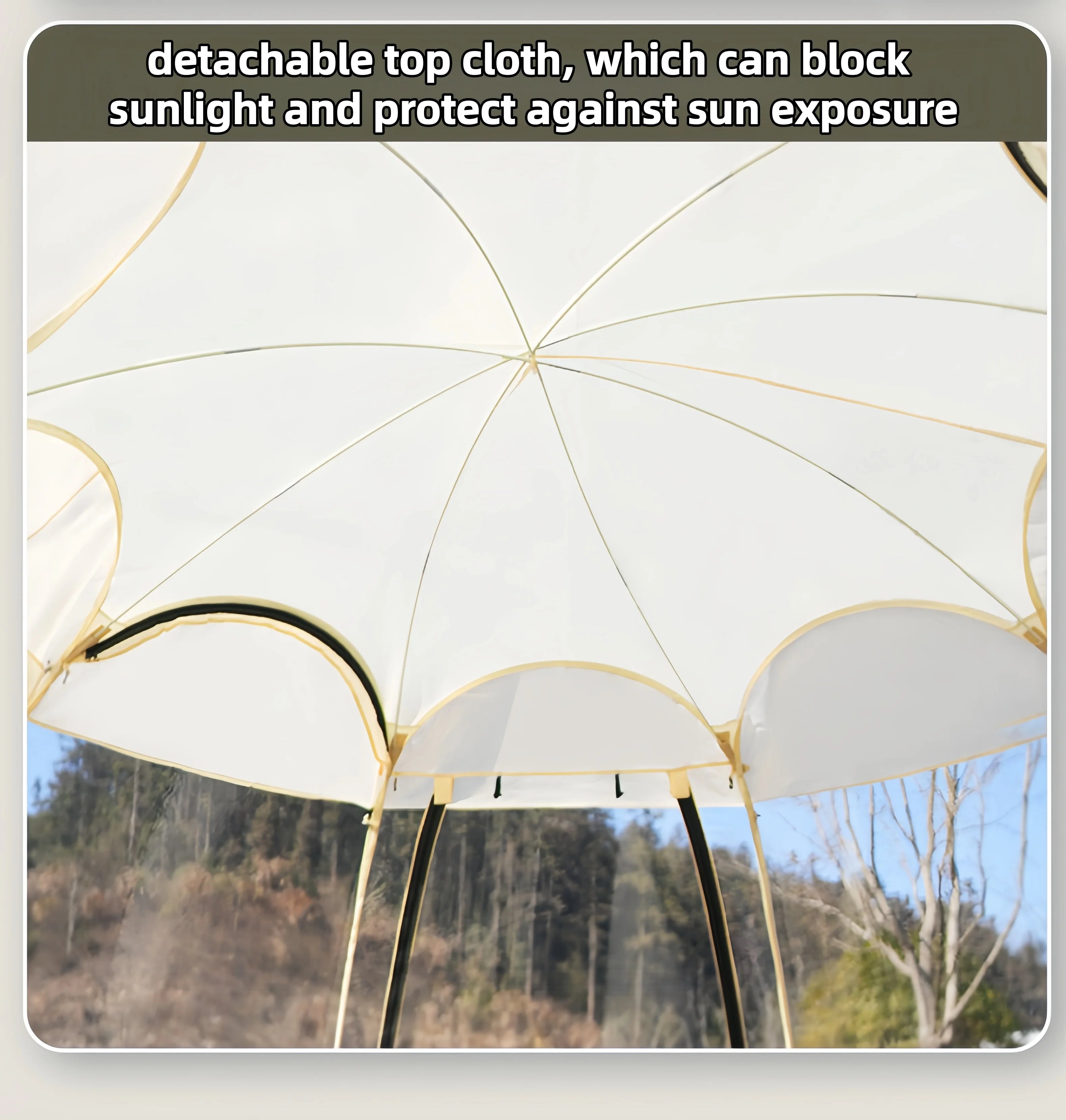 Window Outdoor Sun Room Tents Transparent Camping Tent 4-8 Person Star Dome Tent Portable Spherical Tents 360 Degree Panoramic