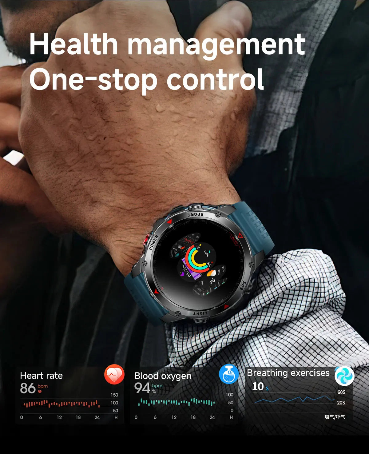 2025New Outdoor Military Smart Watch Men 1.46" AMOLED Built-in GPS Compass Altimeter 3ATM Waterproof Clock BT Call SmartWatches