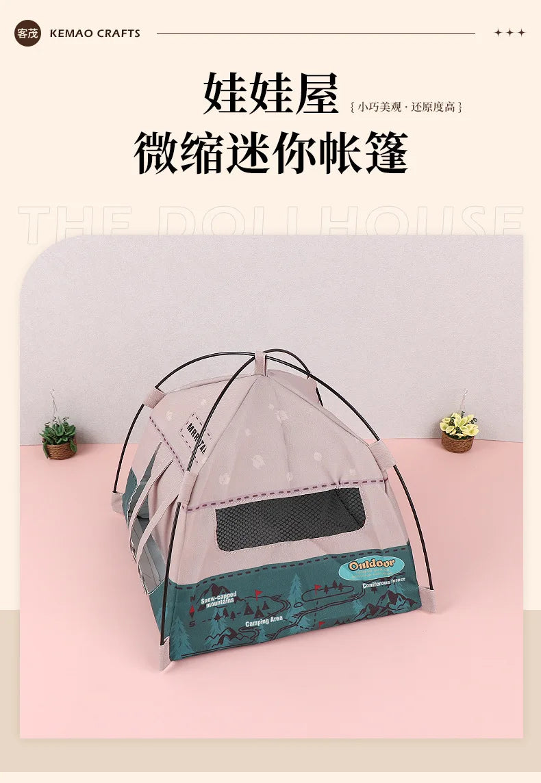 Dollhouse Accessories Cute Camping Tent