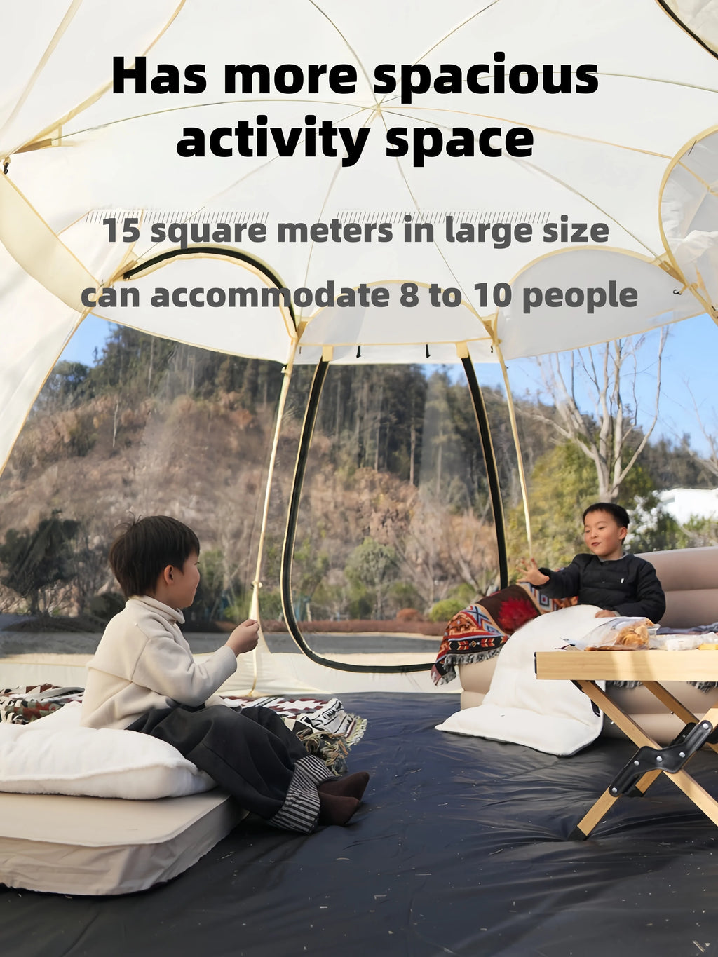 Window Outdoor Sun Room Tents Transparent Camping Tent 4-8 Person Star Dome Tent Portable Spherical Tents 360 Degree Panoramic