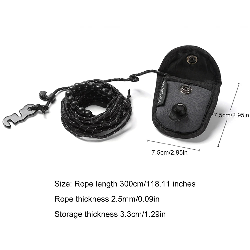 3 M Camping Stretch Clothesline With 12 Clips