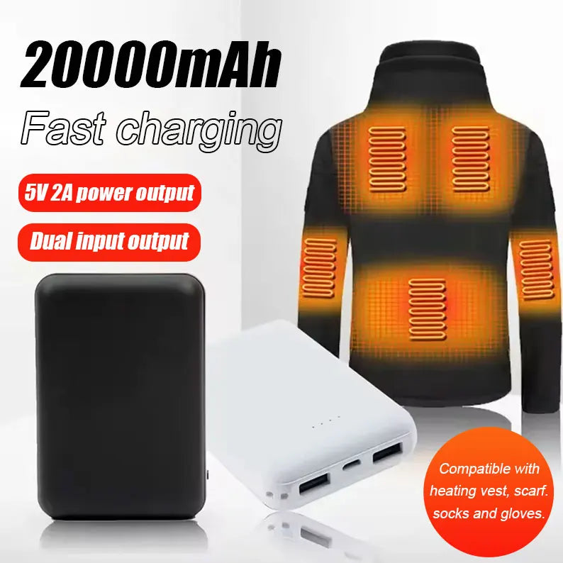 20000mAh Power Bank Portable USB  Fast Charging External Battery Pack