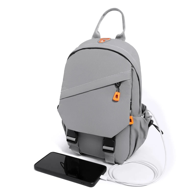 Waterproof Nylon Crossbody Bag - Men's Chest Sling Backpack, Compact Shoulder Messenger Bag, Travel & Outdoor Hiking Pack