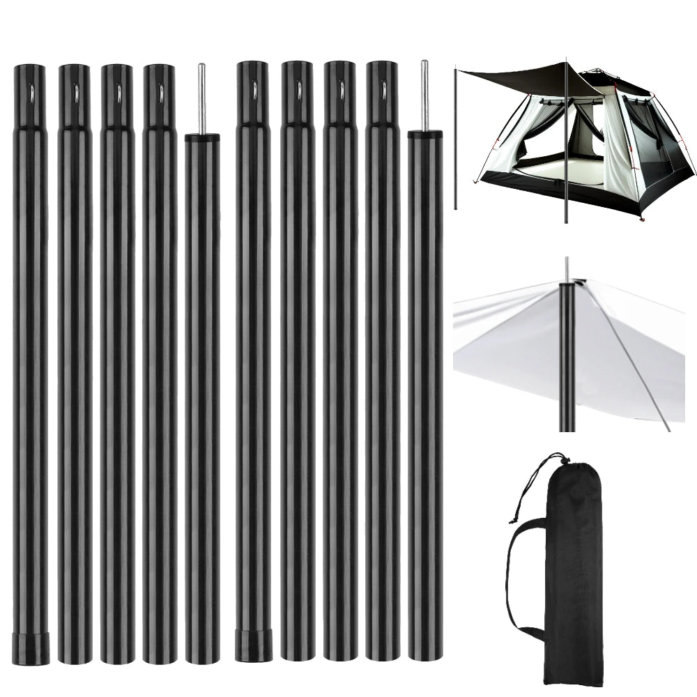 Telescopic Tent Poles Set of 2 Universal Adjustable Aluminium