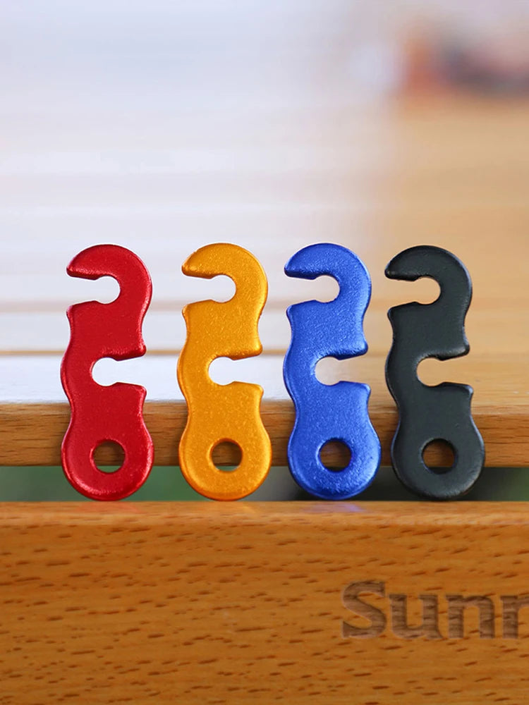 5/10pcs Adjustable Tent Rope Buckle Aluminum S-type Buckle