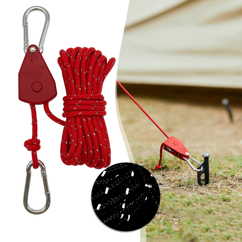 Tent Fastener Fixed Buckle Pulley Rope