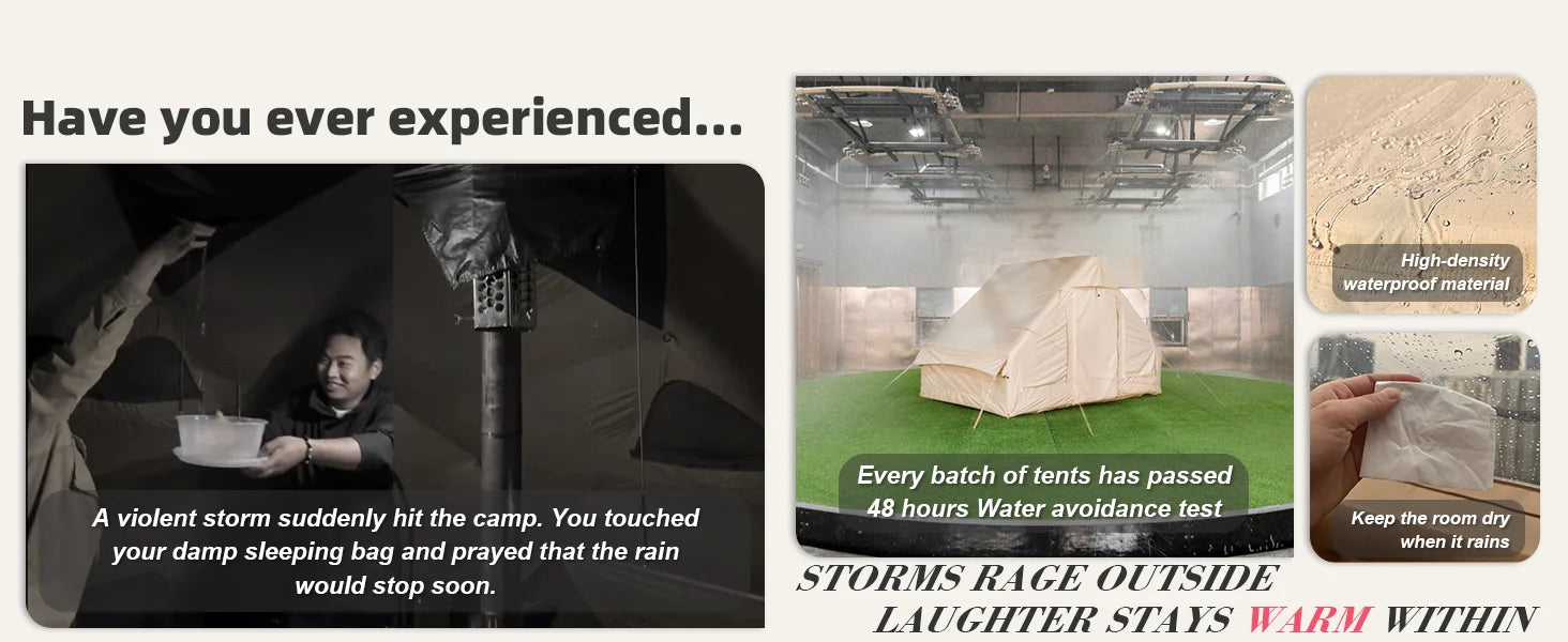 129 Sqft Large inflatable tent with Tarp,8 Person