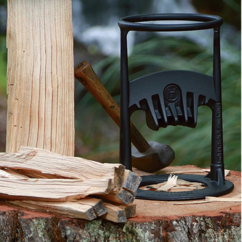 Save Labour Firewood Wood Splitter Decorations Outdoors Iron Wood Splitter Wood Breaker Finger-Safety Garden Tools Hand Tools