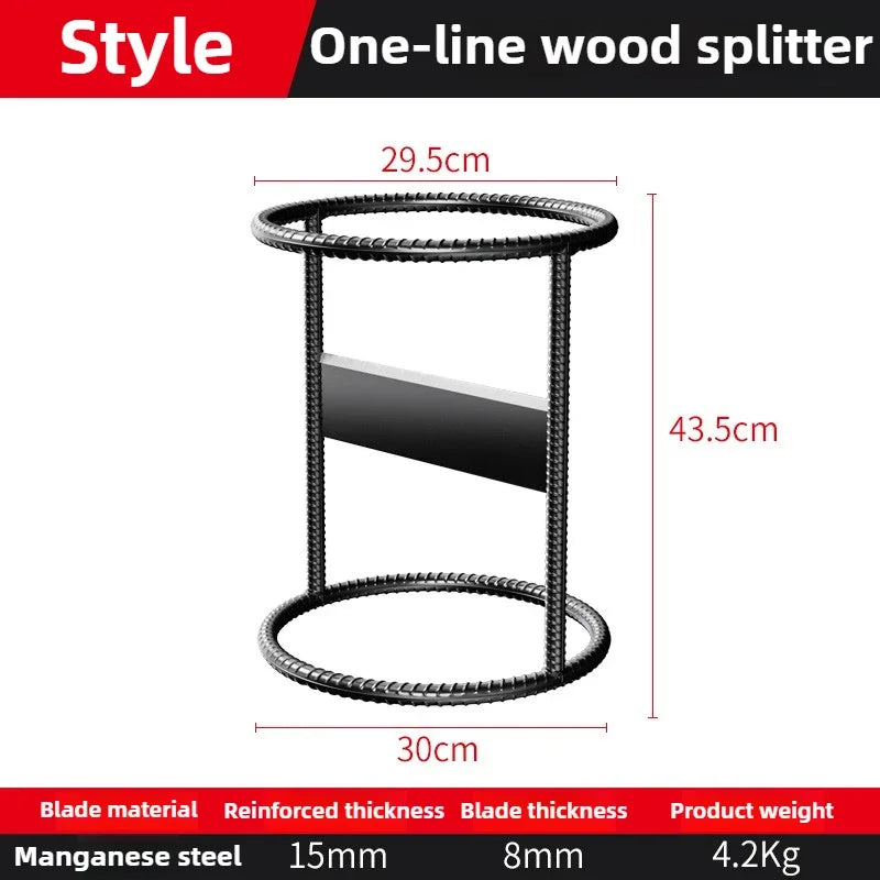 Manual Wood Splitter Logging Equipment Firewood Divider Metal Wood Chopping Machine Cutting Tool Wooden Split Garden Accessories