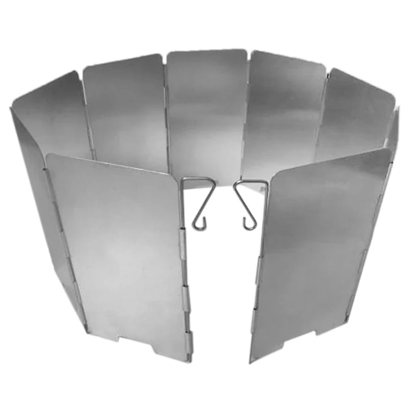 Outdoor camping stove set pot accessories windshield with pin 9 pieces of mini windshield with cloth bag