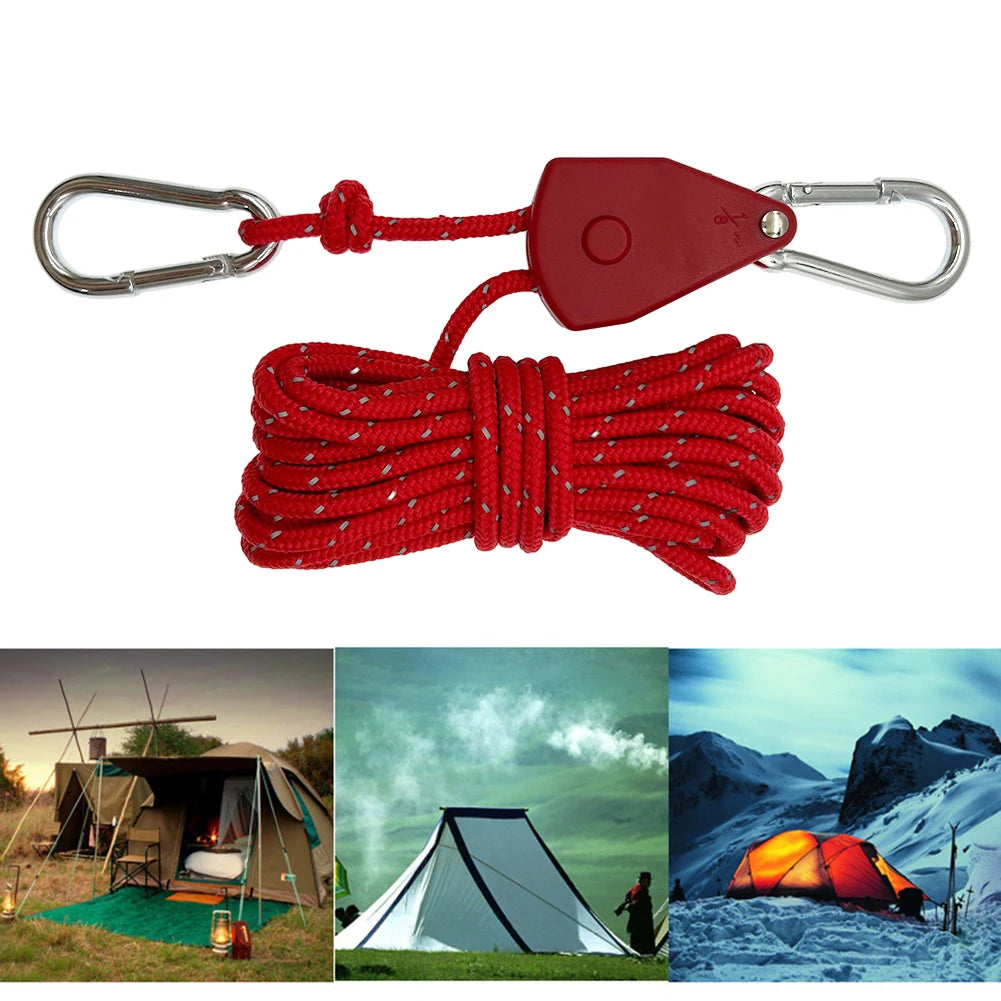 Tent Fastener Fixed Buckle Pulley Rope
