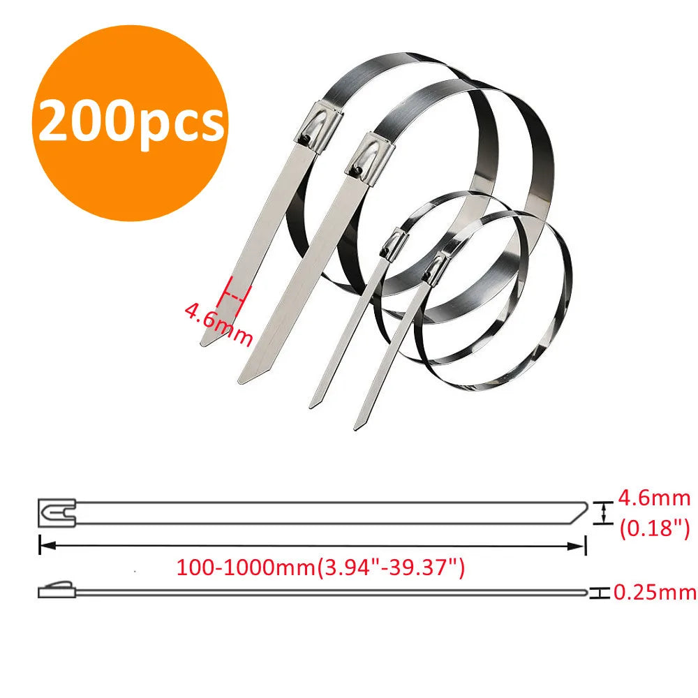Ball self locking Stainless Steel Cable Ties