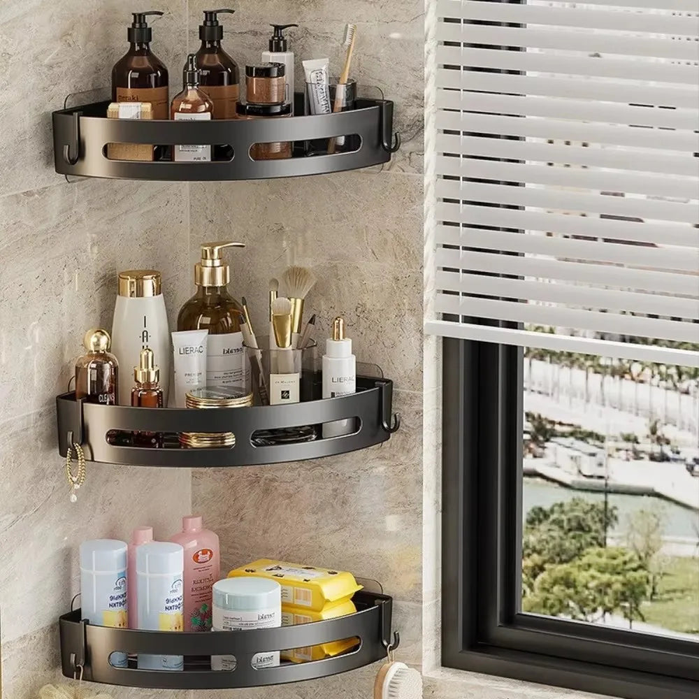 Adhesive Bathroom Shower Caddy Shelves Storage No Drill