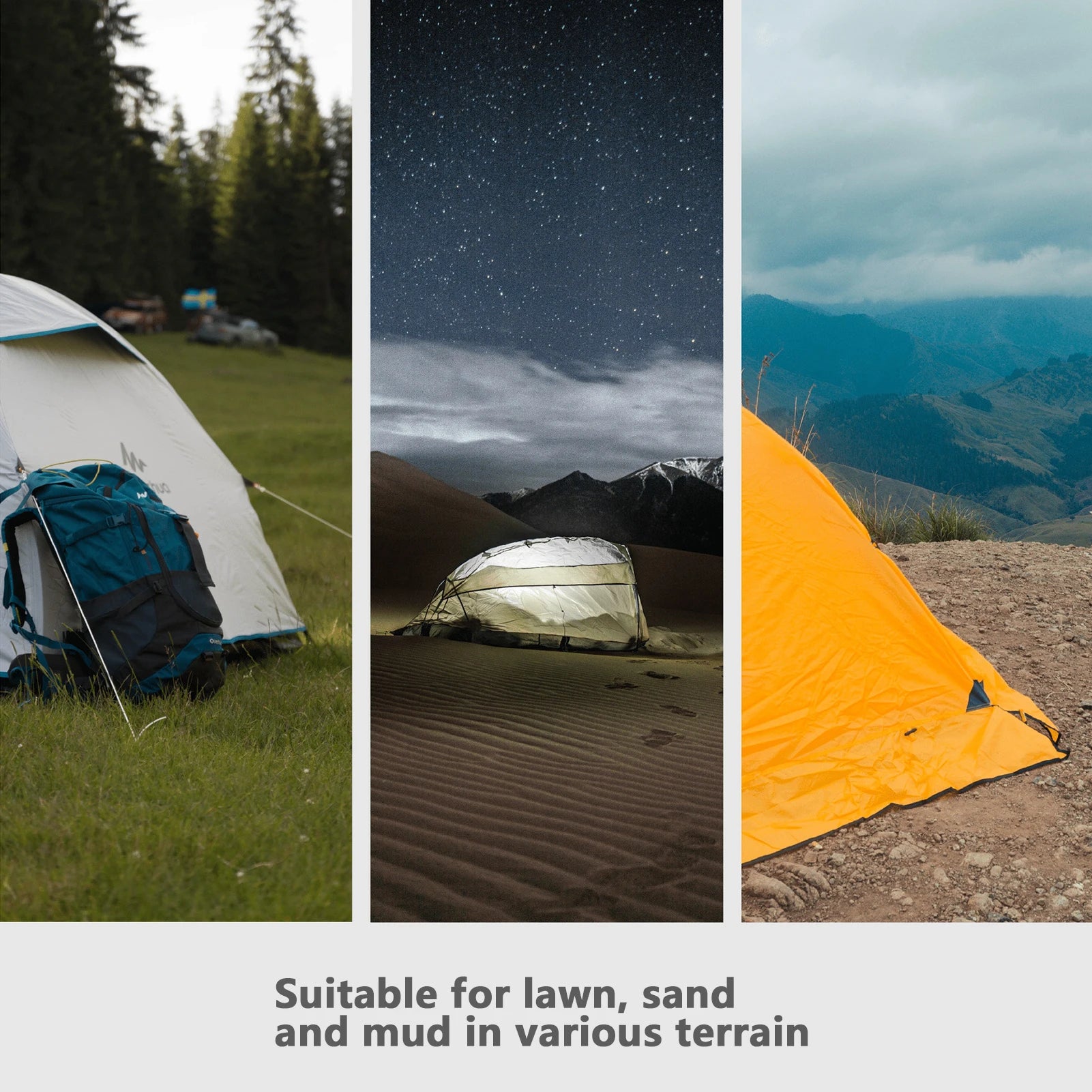 Camping Tent Stakes 6Pcs Stainless Steel