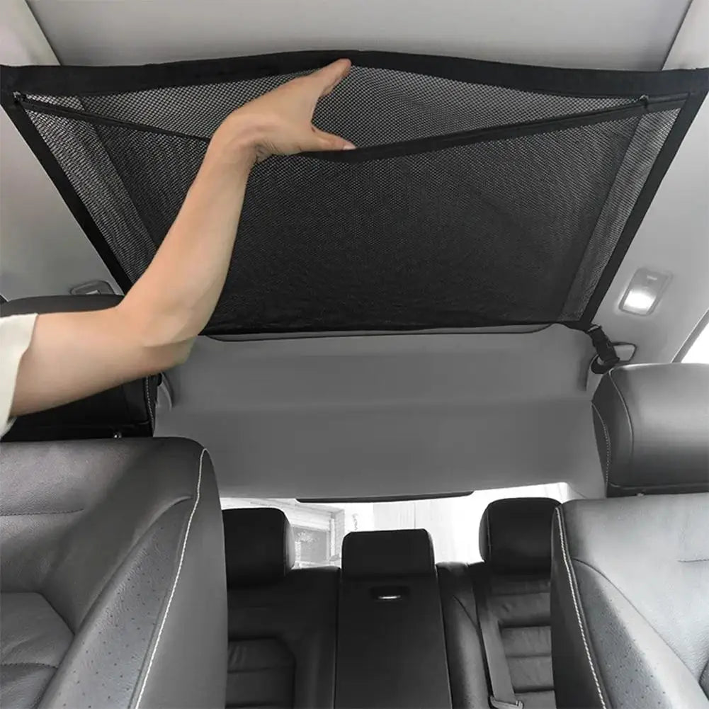 Car Roof Storage Bag Storage Net With Strong Hooks And Elastic Rope