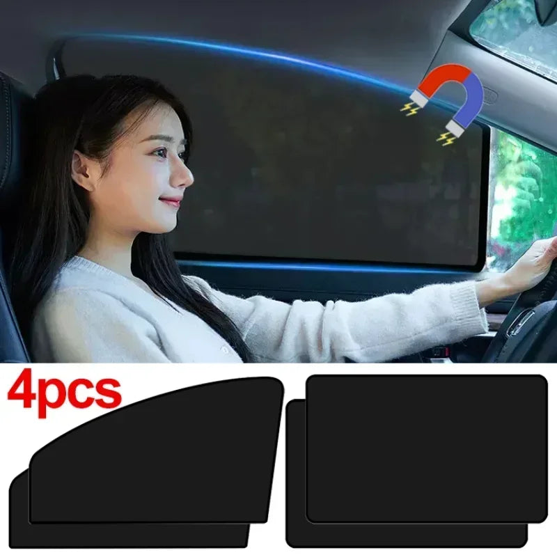 Magnetic Car Window Sunshade Cover Summer UV Protection