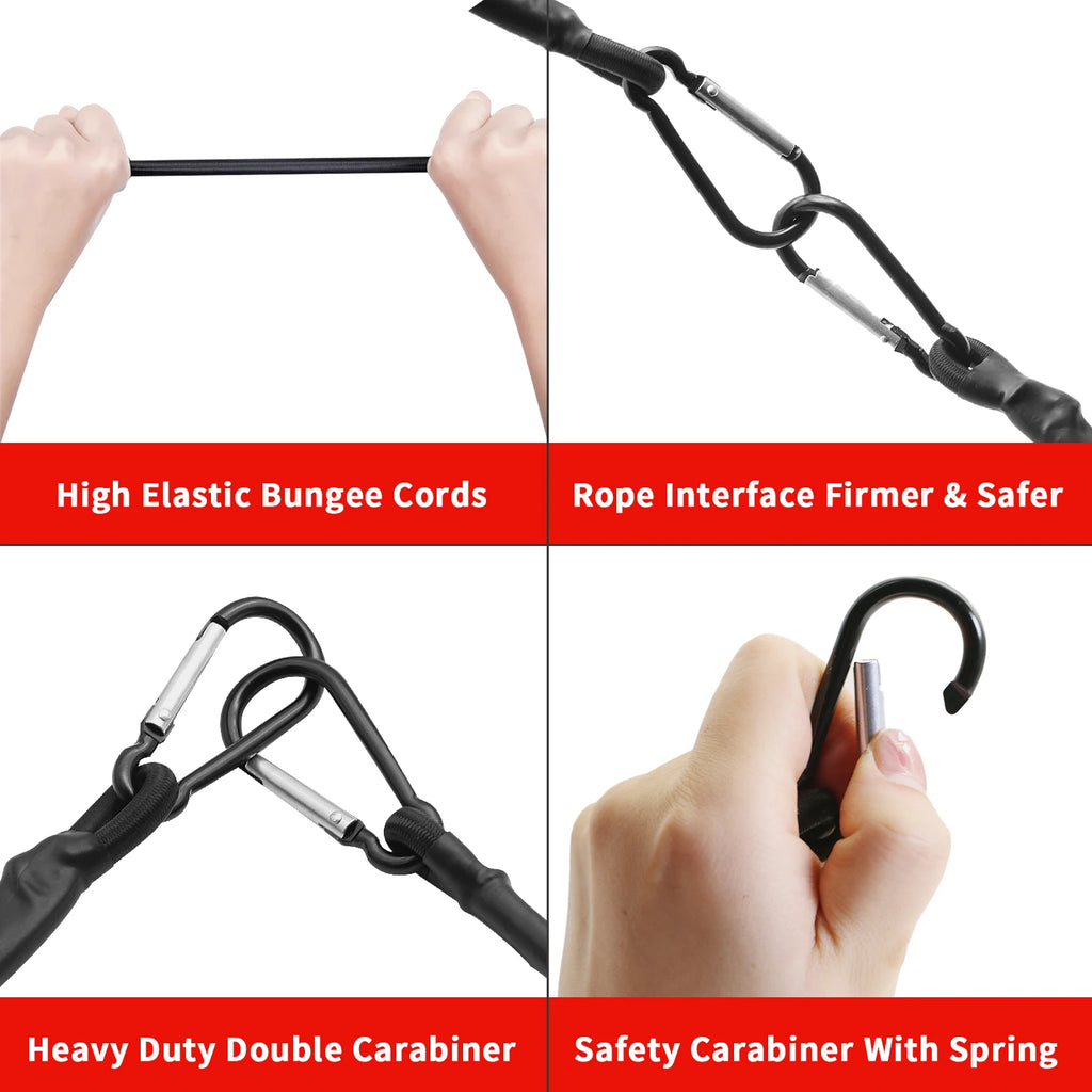 Bungee Cords with lightweight Carabiners