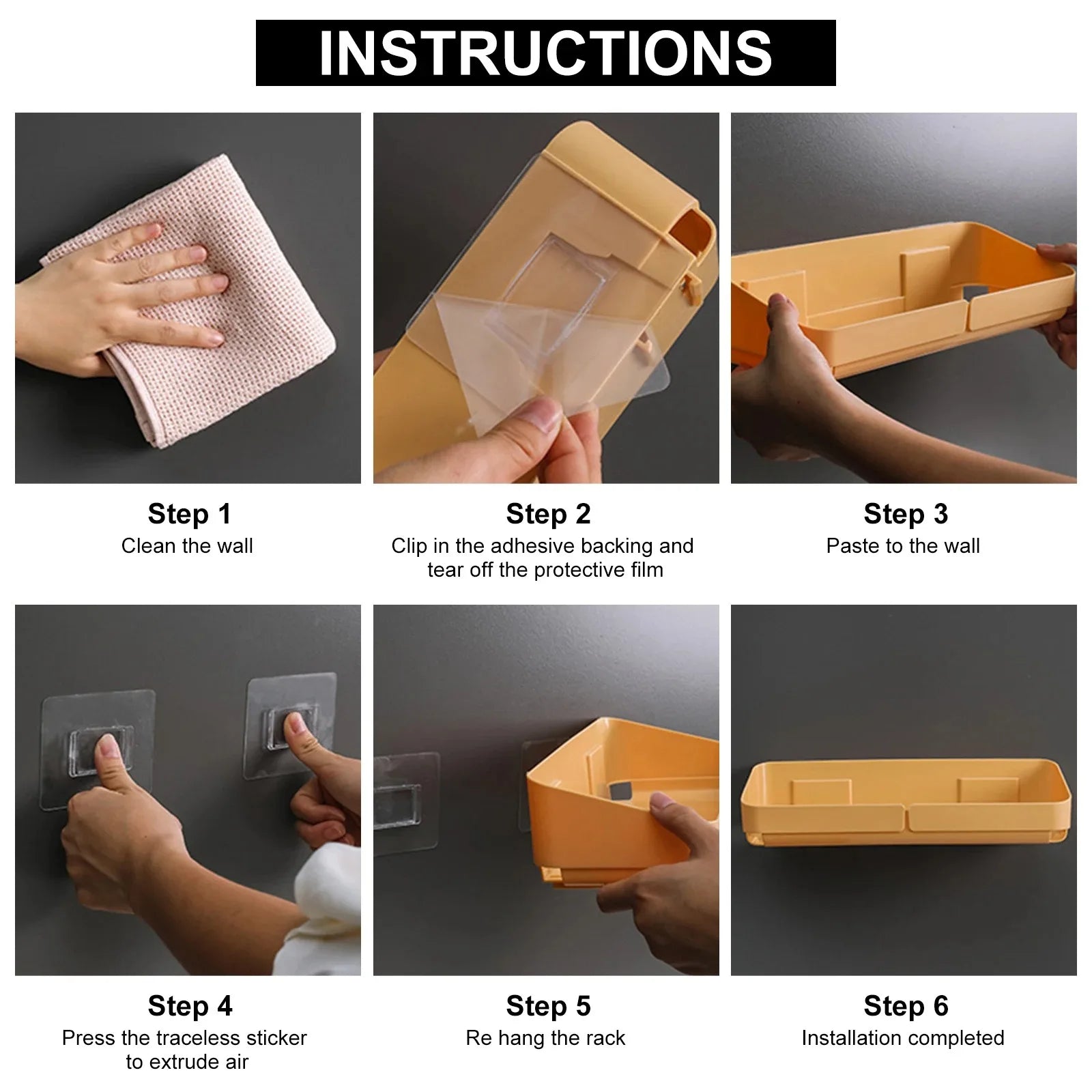 Rack Shelf Storage Organizer No Drilling