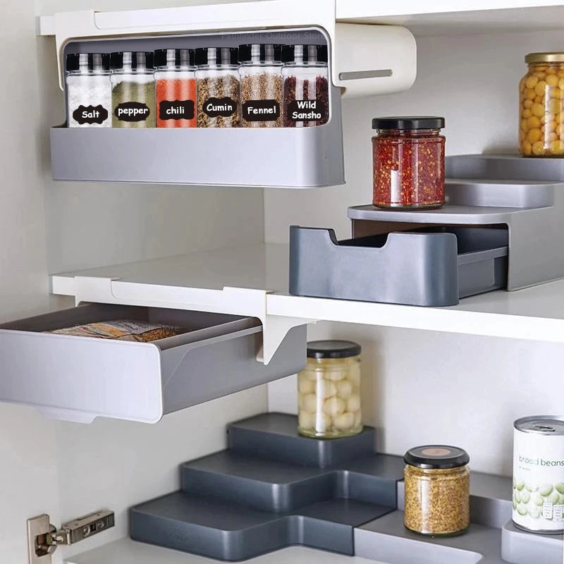 Kitchen Spice Rack Self-adhesive Spice Organizer