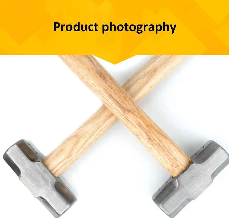 1pcs Heavy Duty Wooden Handle Sledge Hammer High Carbon Steel Octagon Hammer Square Head Big Hammer Masonry Hammer