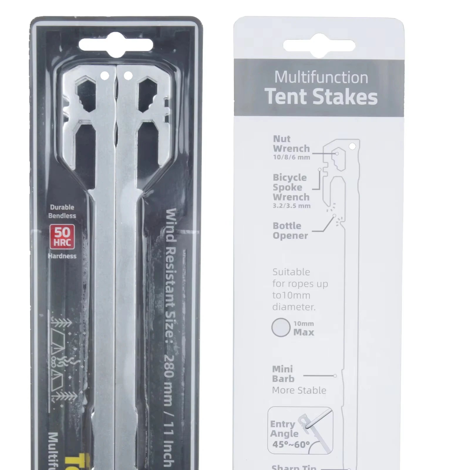 Camping Tent Stakes 6Pcs Stainless Steel