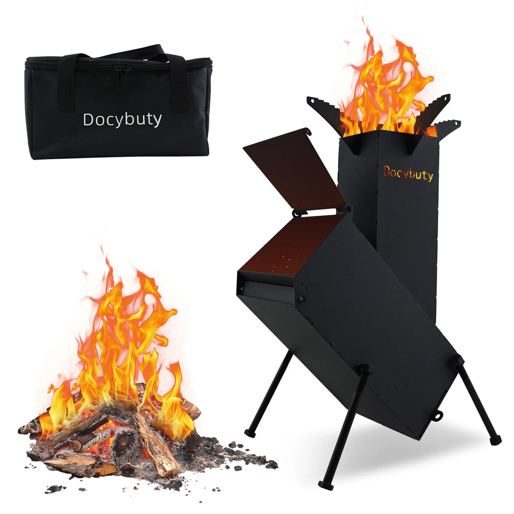 Rocket Stove Wood Burning Camp Stove Rocket Stove for Cooking Portable Wood Mini Burning Stove, Fire Camping Stove for Cooking b
