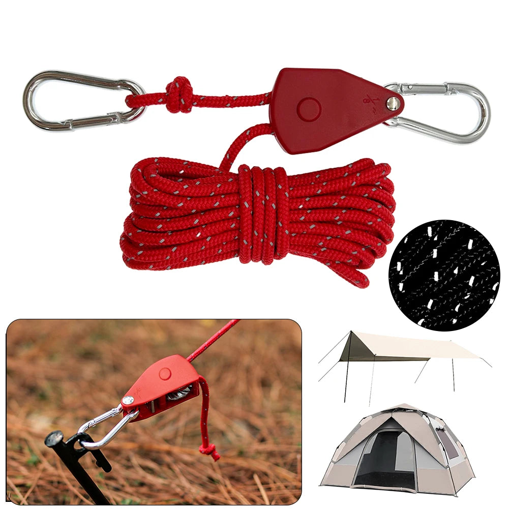 Tent Fastener Fixed Buckle Pulley Rope