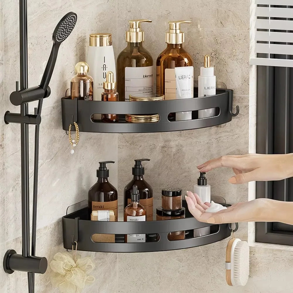 Adhesive Bathroom Shower Caddy Shelves Storage No Drill