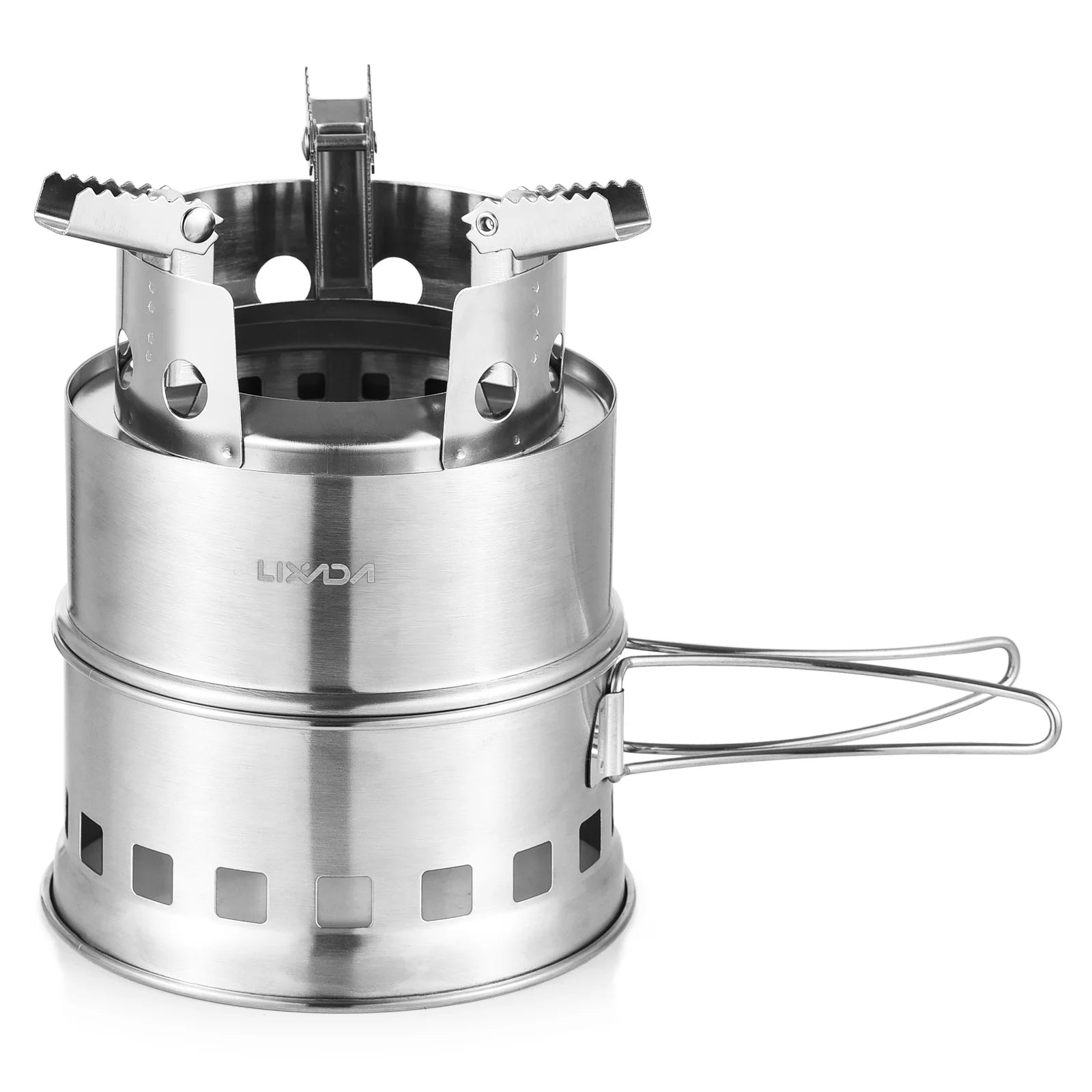 Portable Camping Stove Alcohol Wood Burning Survival Stove for Outdoor Backpacking Picnics and BBQs Small Dual Fuel Camp Stove