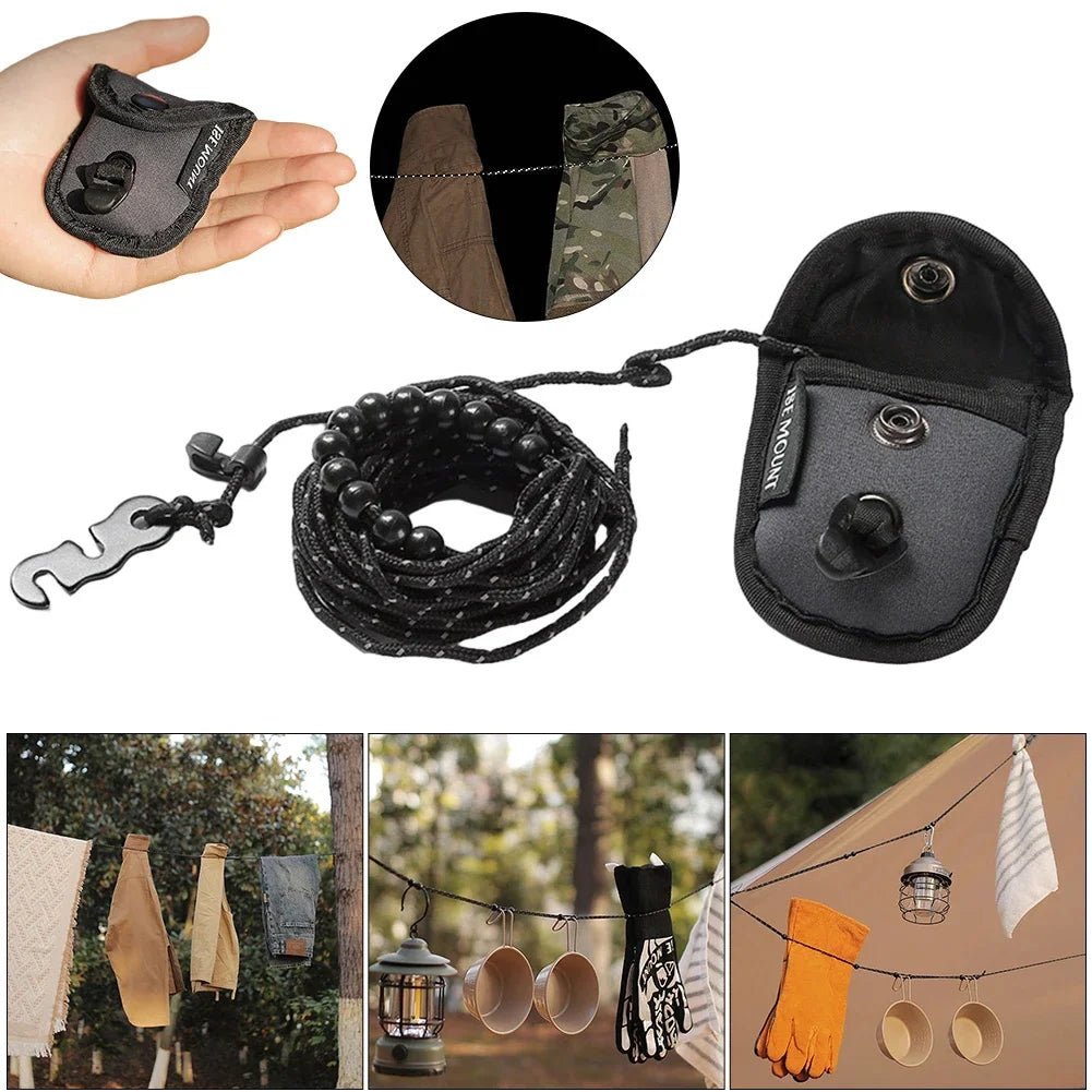 3 M Camping Stretch Clothesline With 12 Clips
