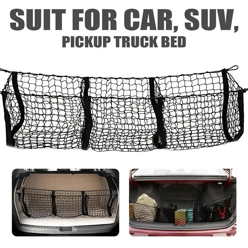 3-Pocket Car Storage Net