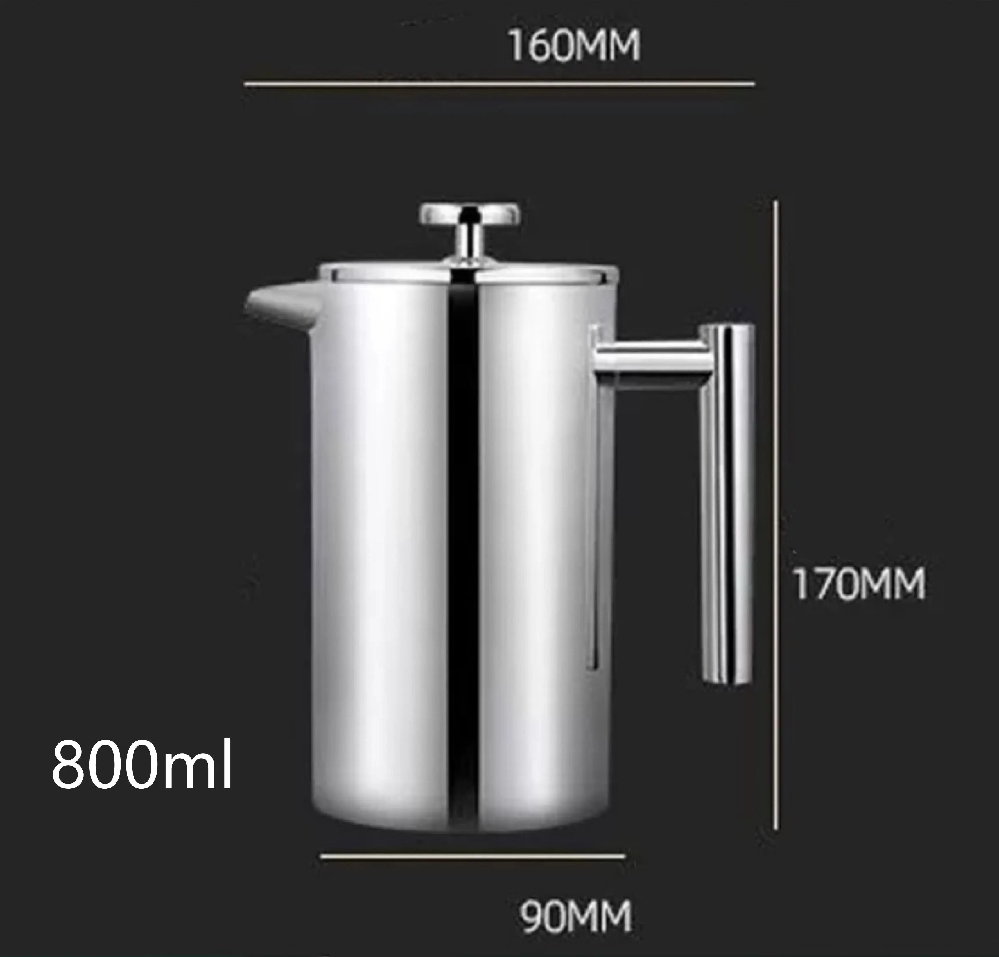 Portable french press stainless steel
