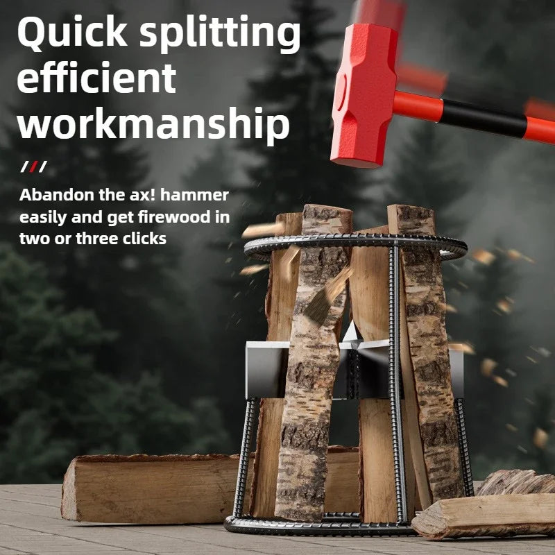 Manual Wood Splitter Logging Equipment Firewood Divider Metal Wood Chopping Machine Cutting Tool Wooden Split Garden Accessories