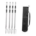 4 Pieces Tarp Poles Accessories Heavy Duty Adjustable Support Rods