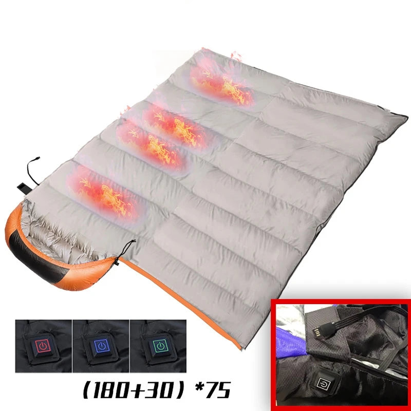 USB Heated Winter Camping Sleeping Bag Pad Heating Mat