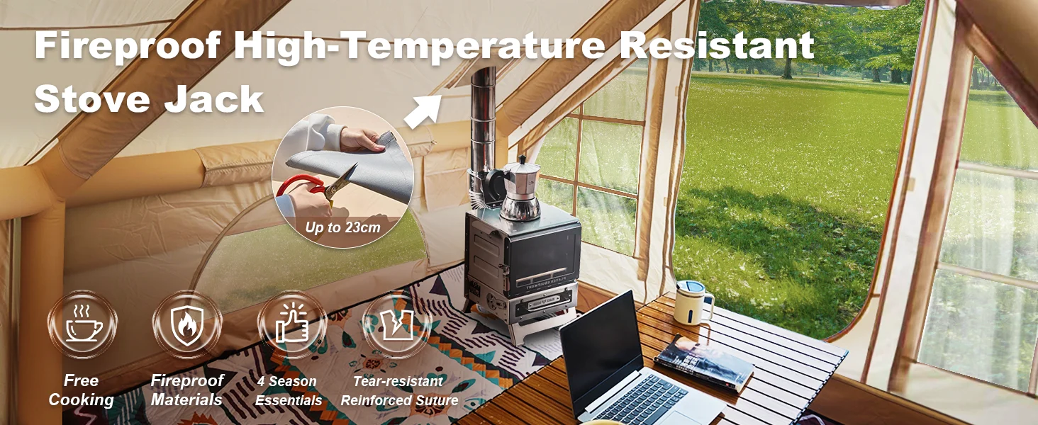 129 Sqft Large inflatable tent with Tarp,8 Person