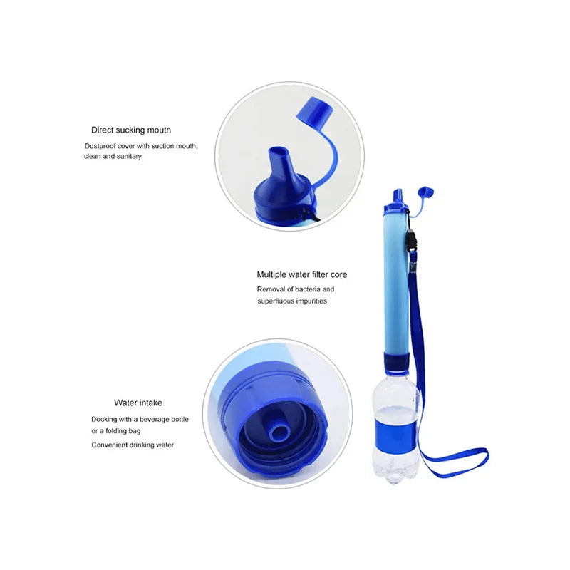 Outdoor Water Purifier Camping Hiking Emergency Life Portable Purifier Water Filter Suitable for Streams, Lakes Outdoors Camping