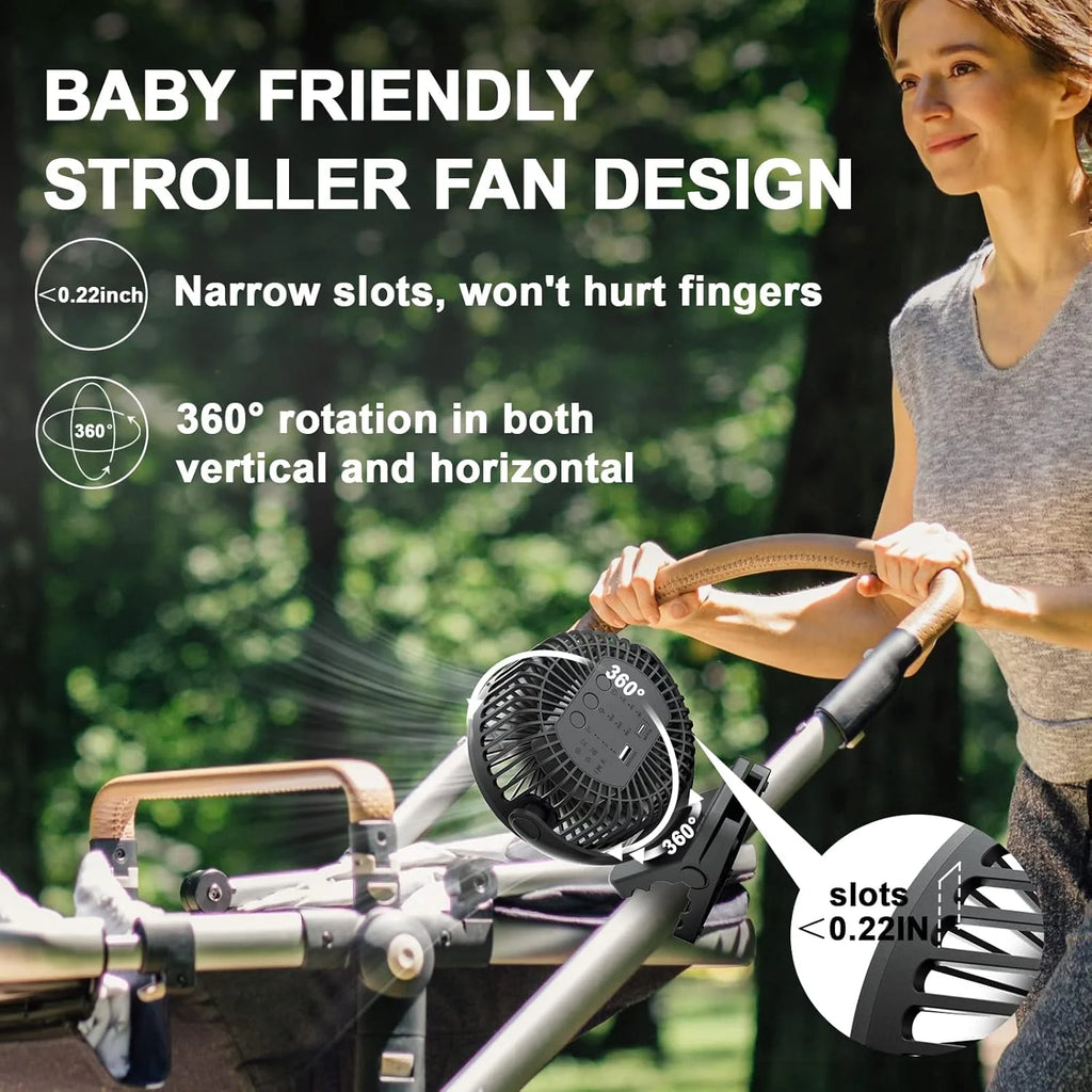 Rechargeable Remote Desk Fan 12000mAh Battery Operated Clip on Fan Air Circulating USB Fan for Office Car Home Outdoor Stroller