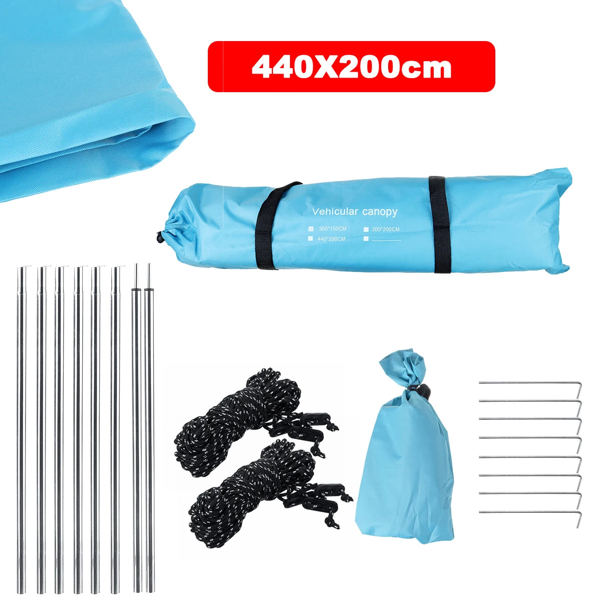 440x200cm Car Side Shelter Shade  Awning Waterproof UV