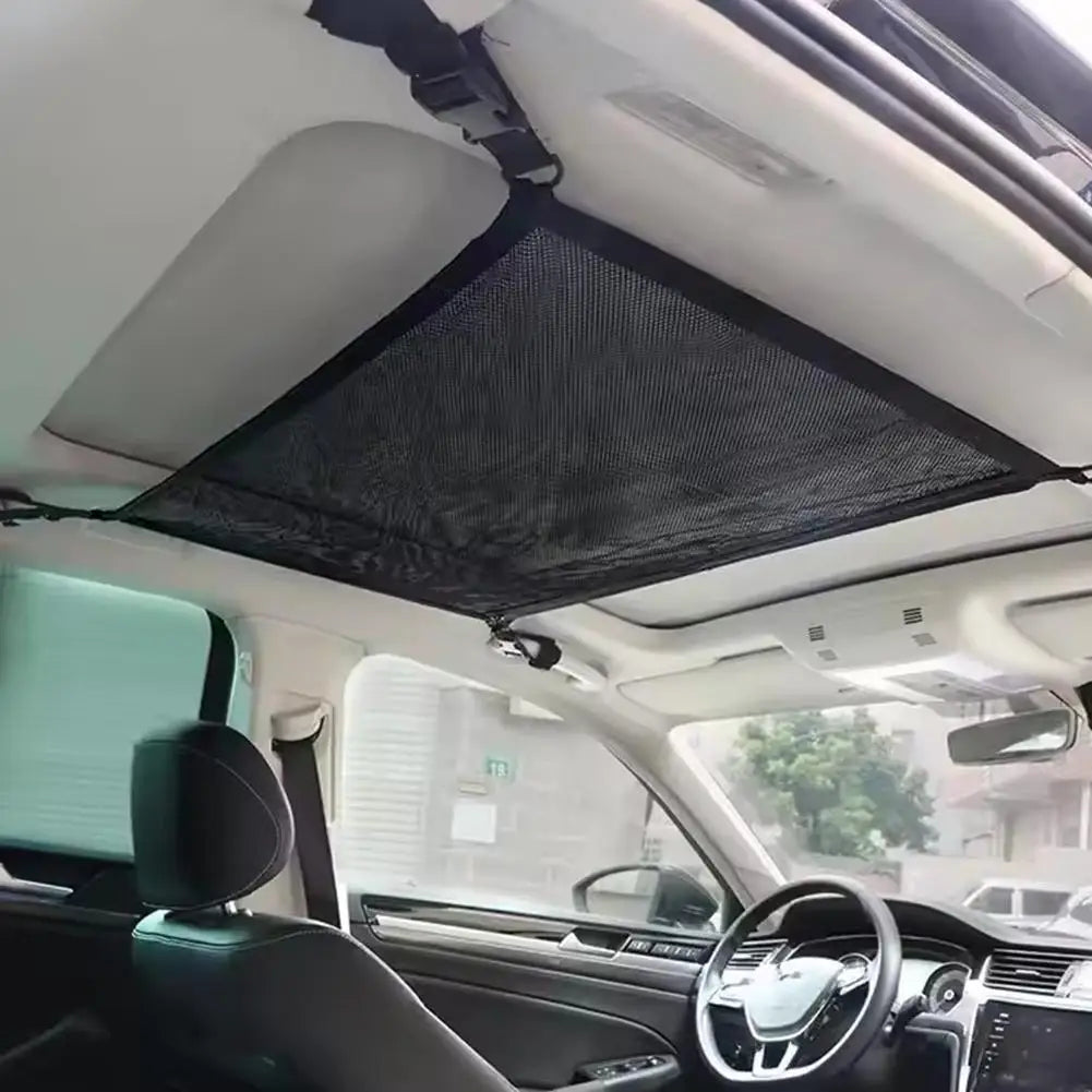 Car Roof Storage Bag Storage Net With Strong Hooks And Elastic Rope
