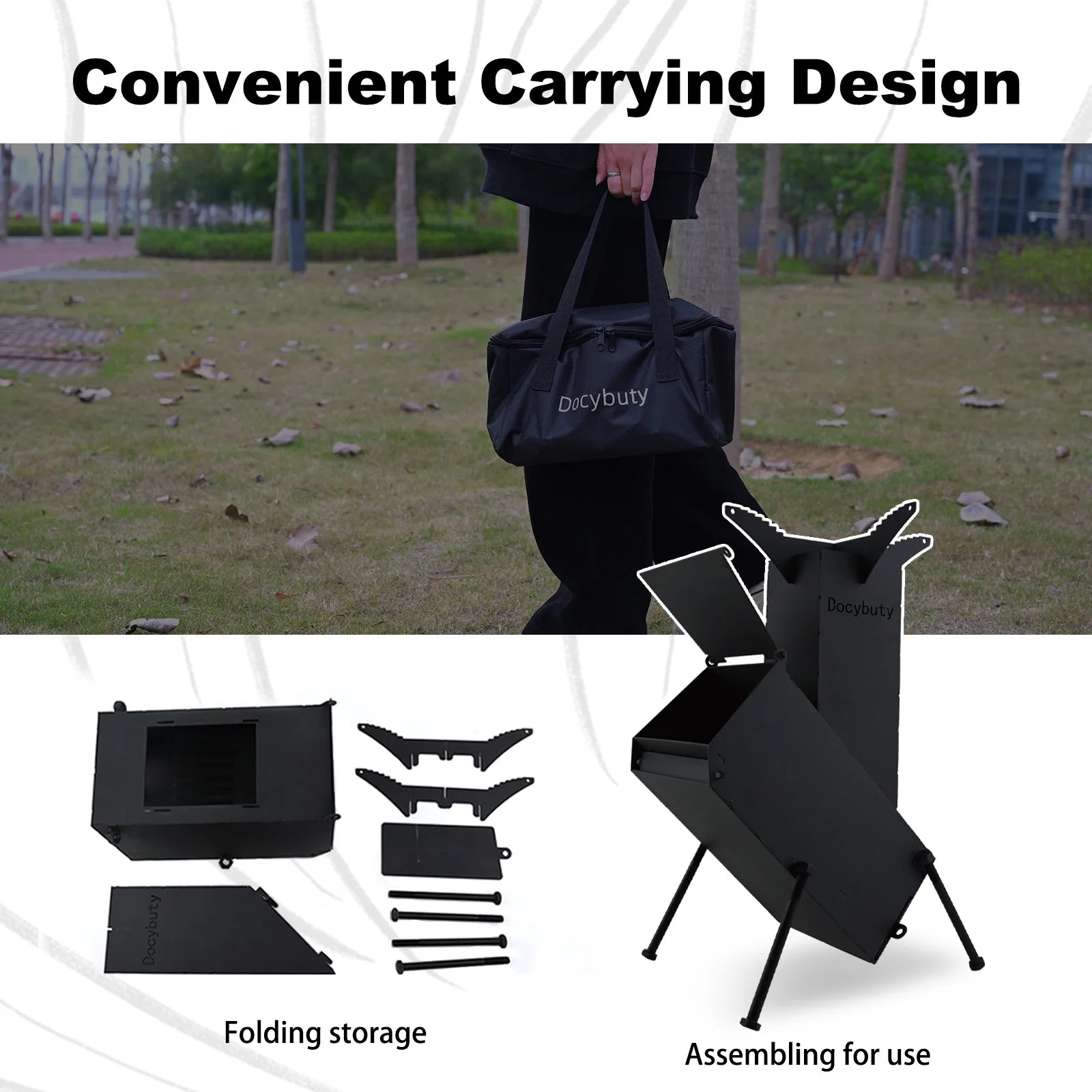 Rocket Stove Wood Burning Camp Stove Rocket Stove for Cooking Portable Wood Mini Burning Stove, Fire Camping Stove for Cooking b