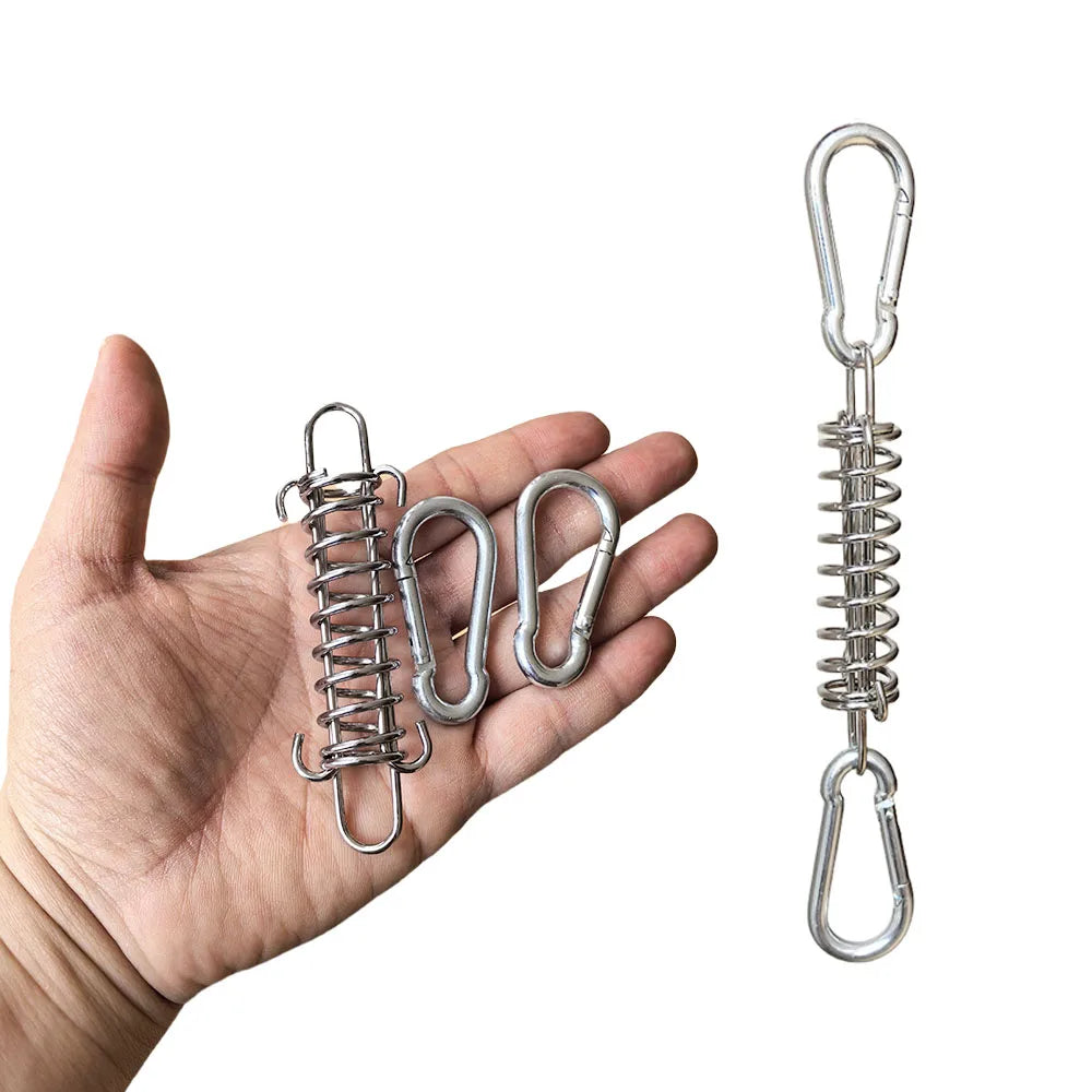 4/6Pcs Tent Tensioner Camping Deck Pegs with Carabiner Clips