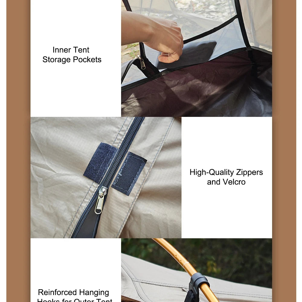 Flame Retardant 2 Person Chimney Hot Tent with Stove Jack