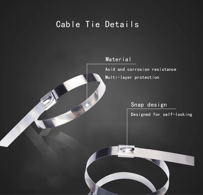 Ball self locking Stainless Steel Cable Ties