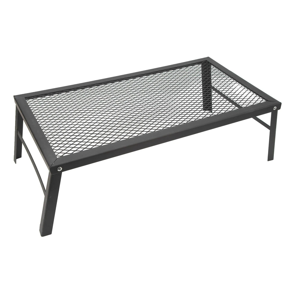 Folding Camp Fire Rack Folding Campfire Grill Heavy Duty Iron Waterproof Portable Camp Fire Cooking Rack for Outdoor Barbecue