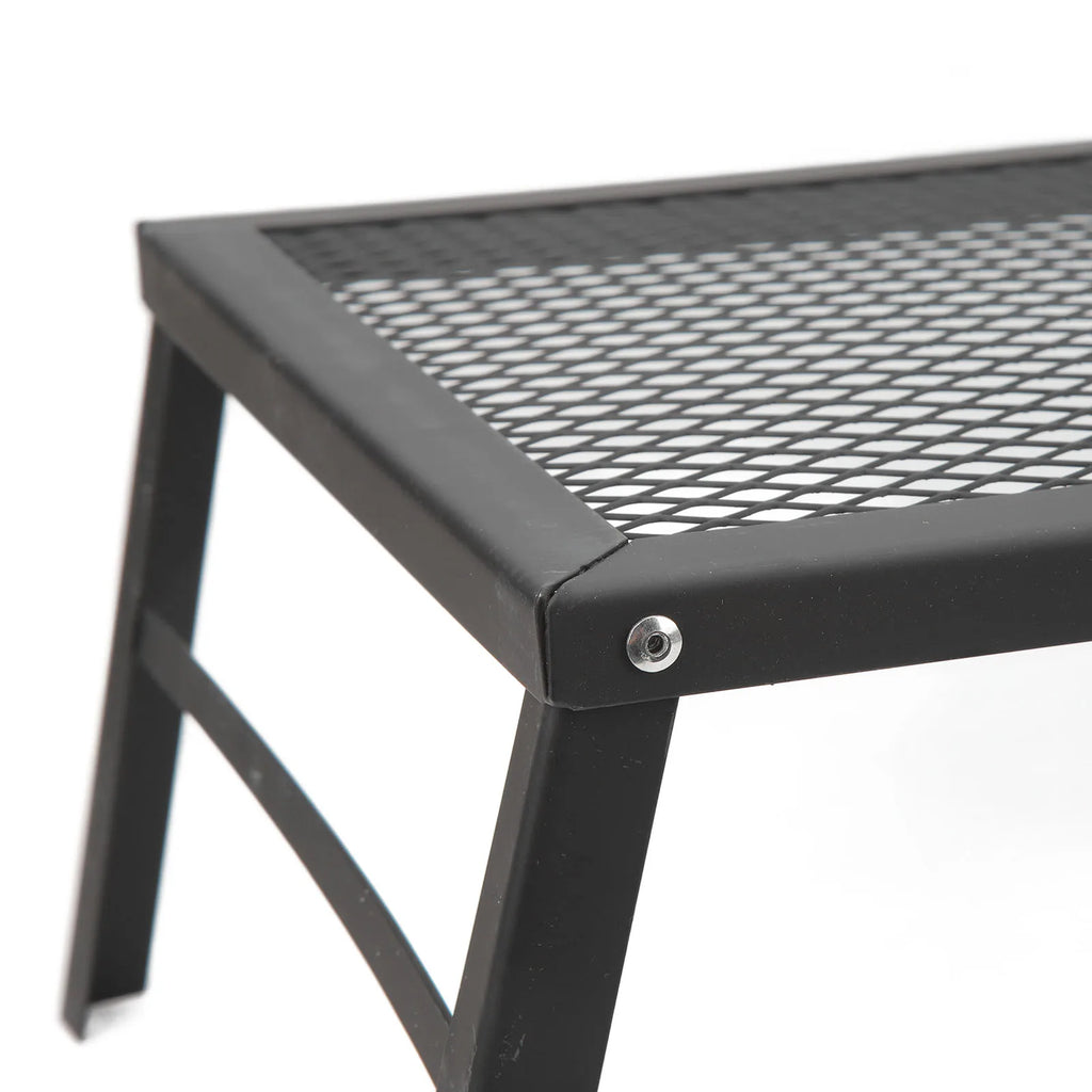 Folding Camp Fire Rack Folding Campfire Grill Heavy Duty Iron Waterproof Portable Camp Fire Cooking Rack for Outdoor Barbecue