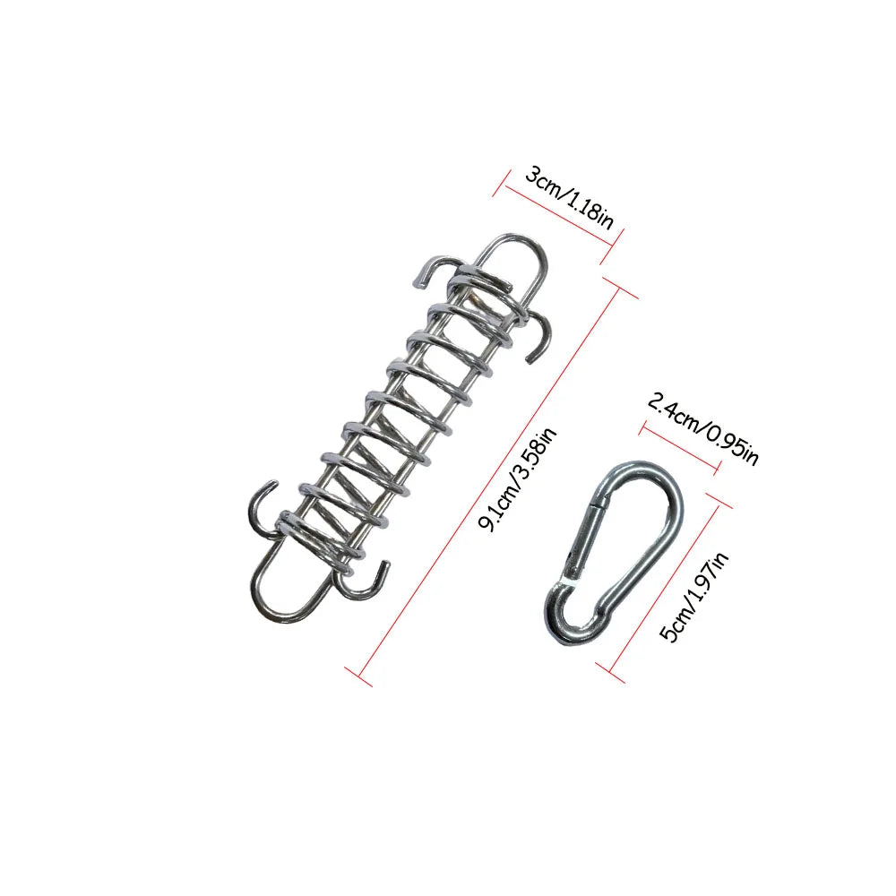 4/6Pcs Tent Tensioner Camping Deck Pegs with Carabiner Clips